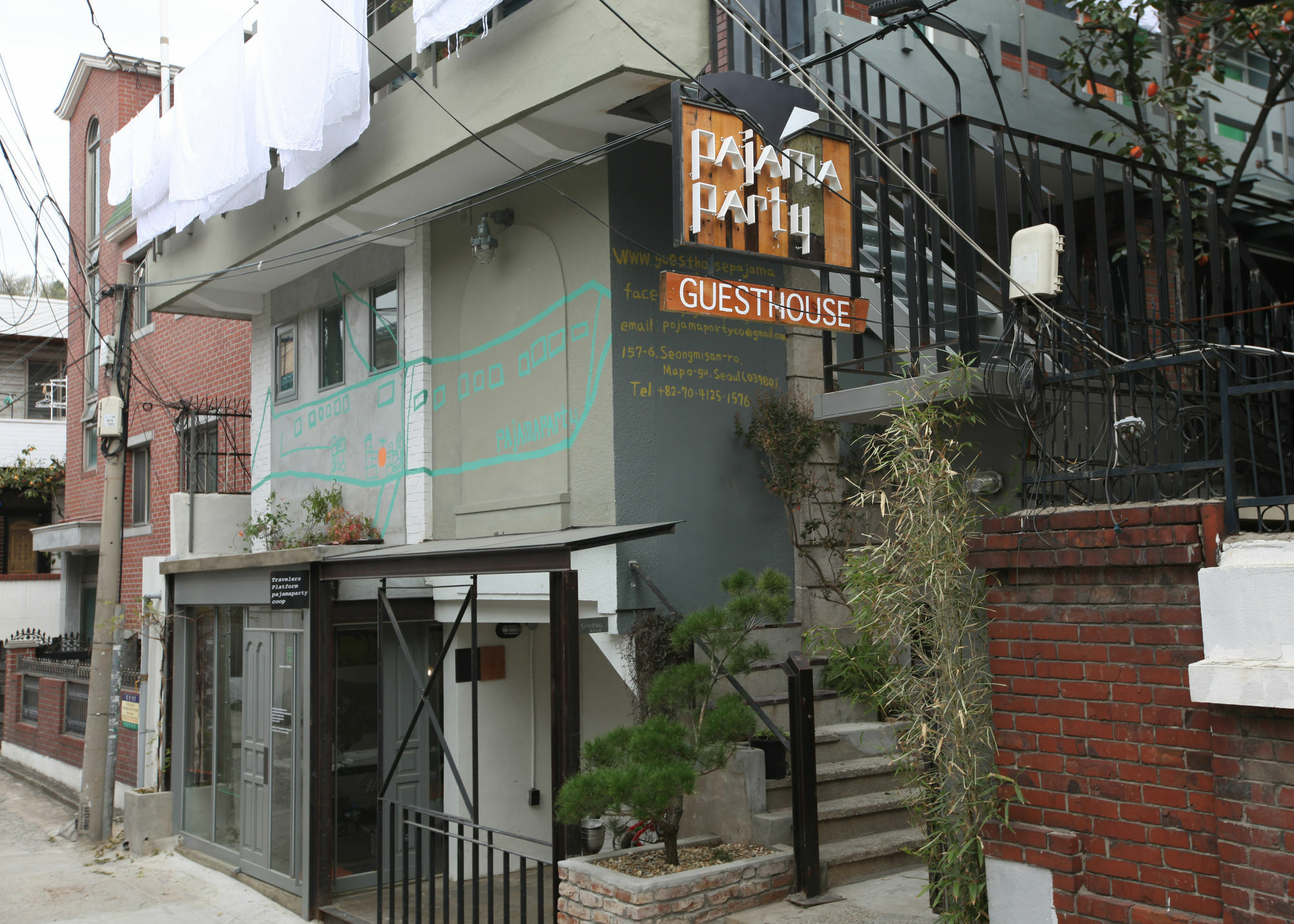 Hongdae Guesthouse Pajamaparty سيول المظهر الخارجي الصورة